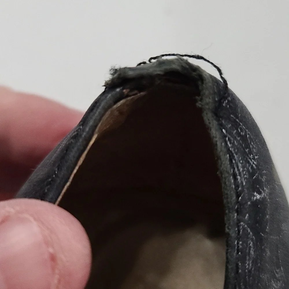 Alegria Womens Mary Janes Shoes Black Silver Floral Paisley   Sz 36/5.5 GUC READ - Picture 9 of 12